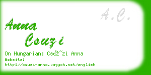 anna csuzi business card